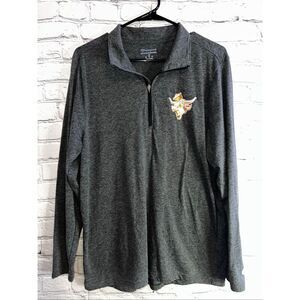 Champion Texas Longhorns Quarter Zip Pullover Men’s Medium Gray College Vault